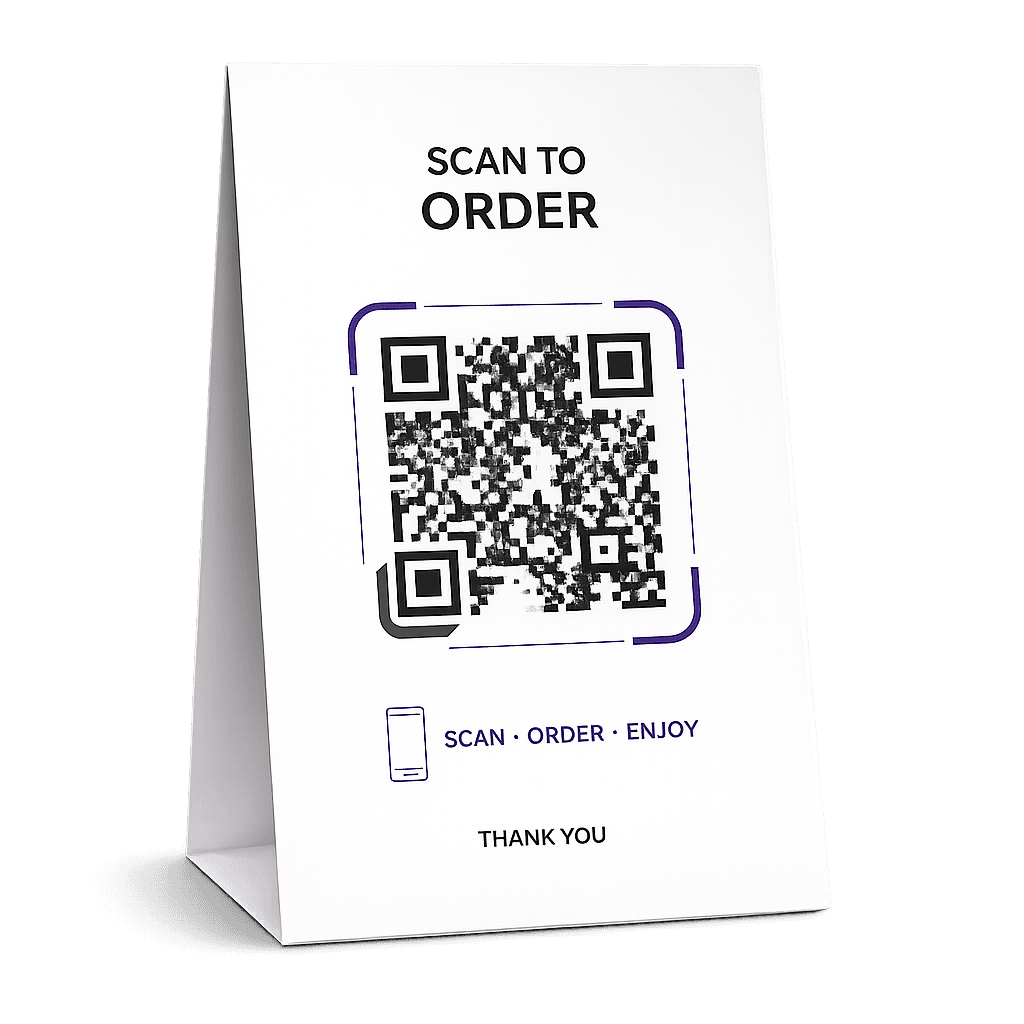 ป้าย QR Code สำหรับวางบนโต๊ะอาหาร